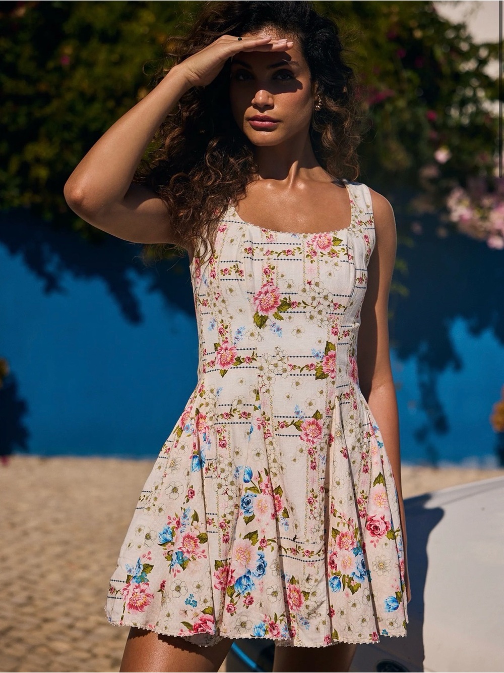 Agua Bendita Kristen Meraki Floral Mini Dress